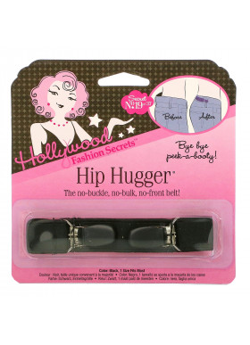 Hollywood Fashion Secrets, Hip Hugger Strap, Black, 1 Elastic Band
