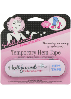 Hollywood Fashion Secrets, Temporary Hem Tape, 18 Fabric-Friendly Adhesive Strips