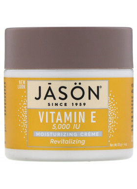 Jason Natural, Revitalizing Vitamin E Moisturizing Creme, 5,000 IU, 4 oz (113 g)
