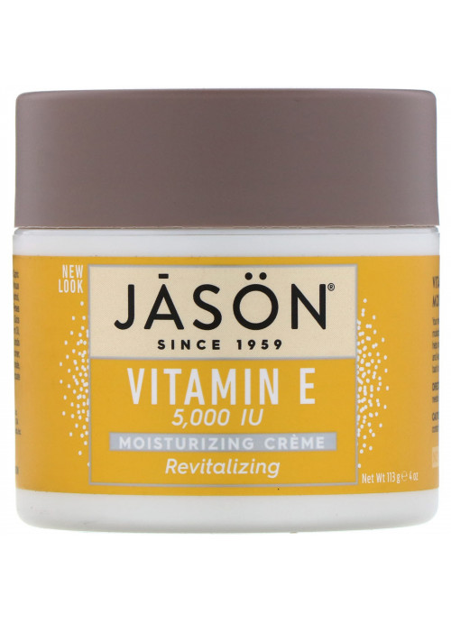 Jason Natural, Revitalizing Vitamin E Moisturizing Creme, 5,000 IU, 4 oz (113 g)