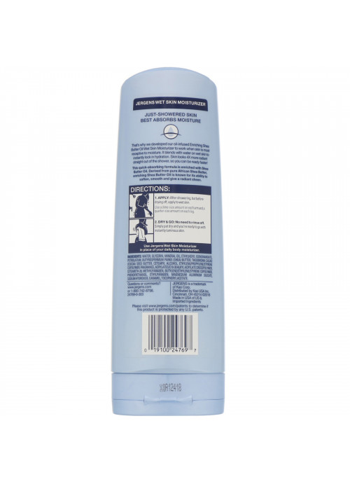 Jergens, Wet Skin Moisturizer, Shea Butter Oil, 10 fl oz (295 ml)