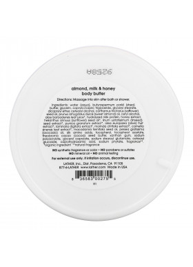 Lather, Almond, Milk & Honey Body Butter, 6.5 oz (184 g)