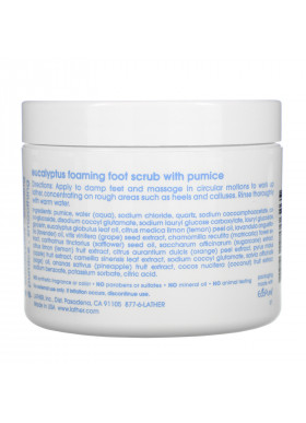 Lather, Eucalyptus Foaming Foot Scrub with Pumice, 4 oz (113 g)