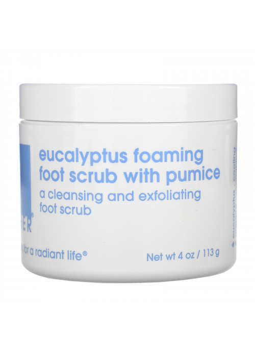 Lather, Eucalyptus Foaming Foot Scrub with Pumice, 4 oz (113 g)