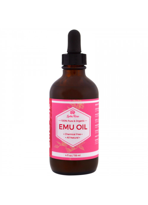 Leven Rose, 100% Pure & Organic Emu Oil, 4 fl oz (118 ml)