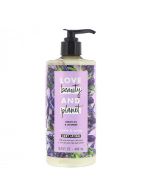 Love Beauty and Planet, Soothe & Serene Body Lotion, Argan Oil & Lavender, 13.5 fl oz (400 ml)
