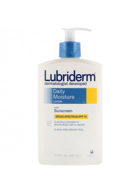 Lubriderm, Daily Moisture Lotion with Sunscreen, SPF 15, 13.5 fl oz (400 ml)