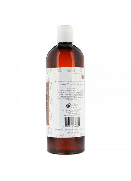 Maple Holistics, Muscle Relief Massage Oil, Aromatherapy, 16 oz (473 ml)