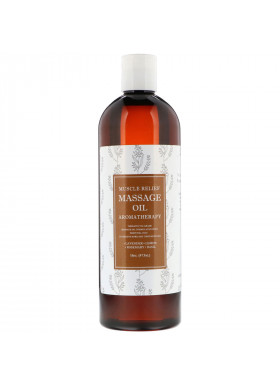 Maple Holistics, Muscle Relief Massage Oil, Aromatherapy, 16 oz (473 ml)