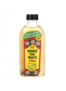 Monoi Tiare Tahiti, Suntan Oil SPF 6 Protection Solaire, Tiare (Gardenia), 4 fl oz (120 ml)
