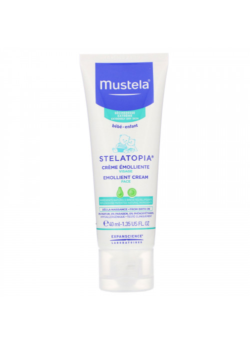 Mustela, Baby, Stelatopia Emollient Face Cream, 1.35 fl oz (40 ml)