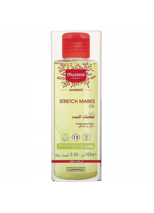 Mustela, Stretch Marks Oil, Fragrance Free, 3.55 fl oz (105 ml)