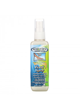 Naturally Fresh, Foot Spray, Deodorant Crystal, Fragrance Free, 4 fl oz (120 ml)