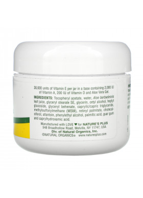 Nature's Plus, Vitamin E Cream, 30,000 IU, 2.2 oz (63 g)