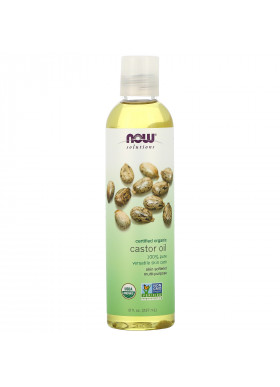 Now Foods, Solutions, Certified Organic Castor Oil, 8 fl oz (237 ml)