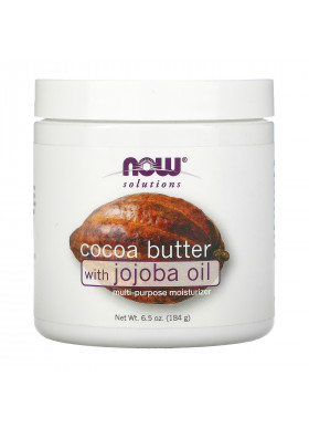 Now Foods, Solutions, Cocoa Butter with Jojoba Oil, 6.5 oz (184 g)
