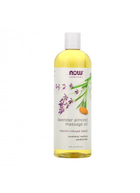 Now Foods, Solutions, Lavender Almond Massage Oil, 16 fl oz (473 ml)