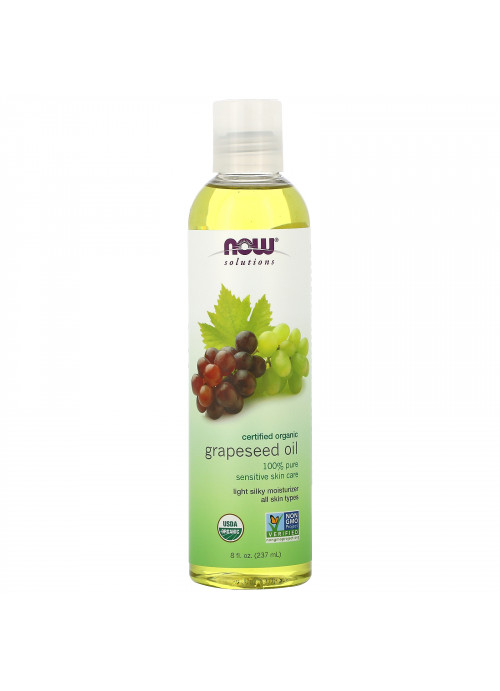 Now Foods, Solutions, Organic Grapeseed Oil, 8 fl oz (237 ml)