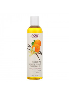 Now Foods, Solutions, Refreshing Vanilla Citrus Massage Oil, 8 fl oz (237 ml)