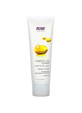 Now Foods, Vitamin D-3 Cream, 1,000 IU, 4 fl oz (118 ml)