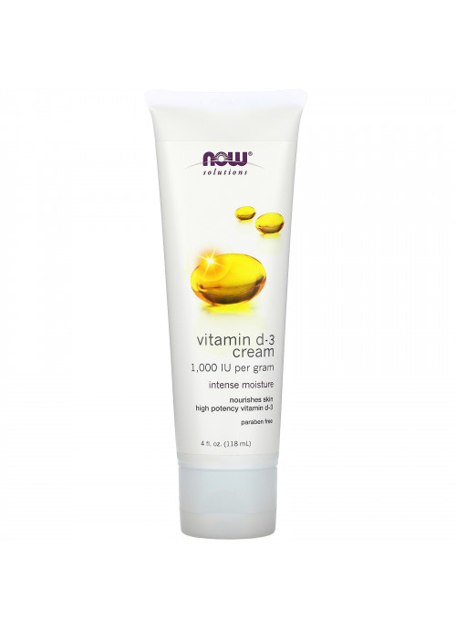 Now Foods, Vitamin D-3 Cream, 1,000 IU, 4 fl oz (118 ml)