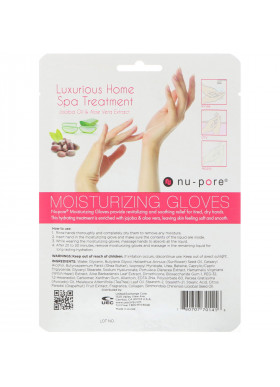 Nu-Pore, Moisturizing Gloves, Jojoba Oil & Aloe Vera Extract, 1 Pair