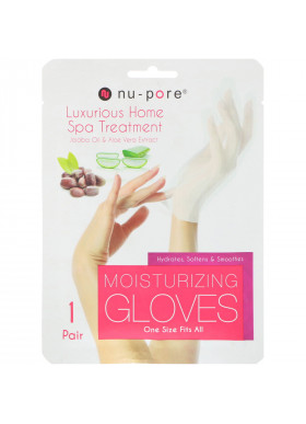 Nu-Pore, Moisturizing Gloves, Jojoba Oil & Aloe Vera Extract, 1 Pair