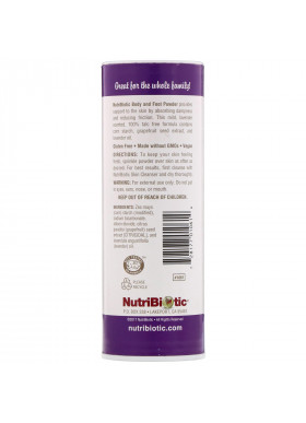 NutriBiotic, Body & Foot Powder with Grapefruit Seed Extract & Lavender Oil, Lavender, 4 oz (113 g)