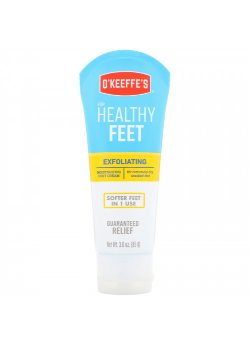 O'Keeffe's, Exfoliating Moisturizing Foot Cream, For Extremely Dry, Cracked Feet, 3 oz (85 g)
