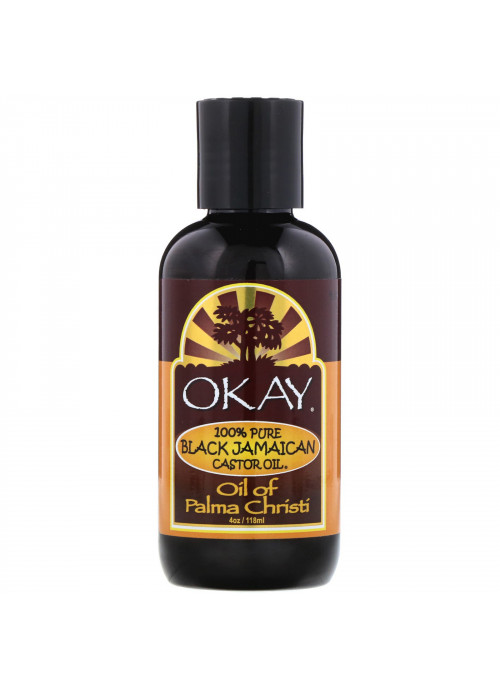 Okay Pure Naturals, 100% Pure Black Jamaican Castor Oil, 4 oz (118 ml)
