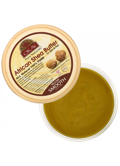 Okay Pure Naturals, African Shea  Butter, Yellow Smooth, 13 oz (368 g)