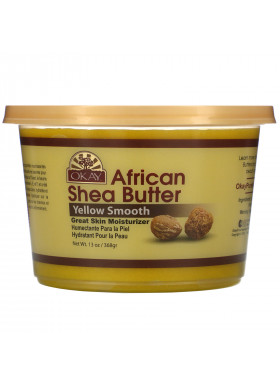 Okay Pure Naturals, African Shea  Butter, Yellow Smooth, 13 oz (368 g)