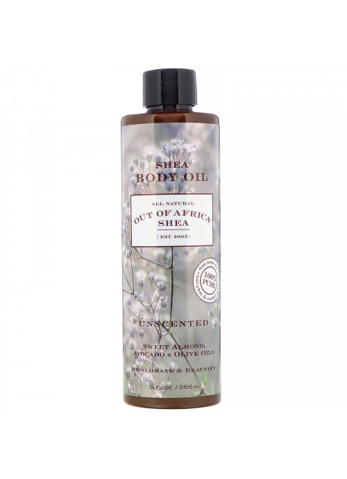 Out of Africa, Shea Body Oil, Unscented, 9 fl oz (266 ml)