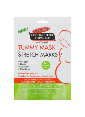 Palmer's, Cocoa Butter Formula, Tummy Mask for Stretch Marks, 1 Single Use Mask, 1.1 fl oz (33 ml)