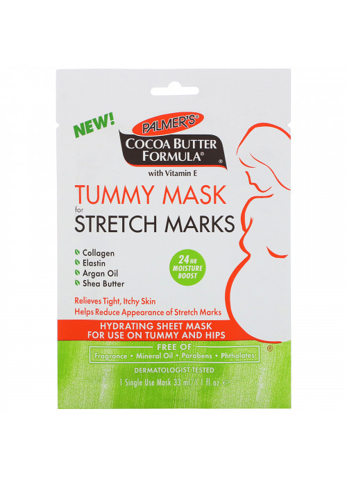 Palmer's, Cocoa Butter Formula, Tummy Mask for Stretch Marks, 1 Single Use Mask, 1.1 fl oz (33 ml)