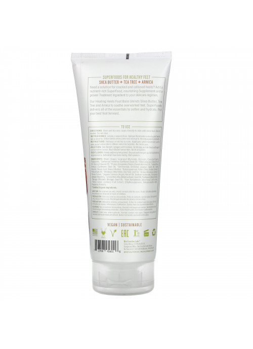 Petal Fresh, Pure, SuperFoods For Feet, Healing Heels Softening Foot Balm, Shea Butter, Tea Tree & Arnica, 7 fl oz (200 ml)