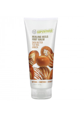 Petal Fresh, Pure, SuperFoods For Feet, Healing Heels Softening Foot Balm, Shea Butter, Tea Tree & Arnica, 7 fl oz (200 ml)