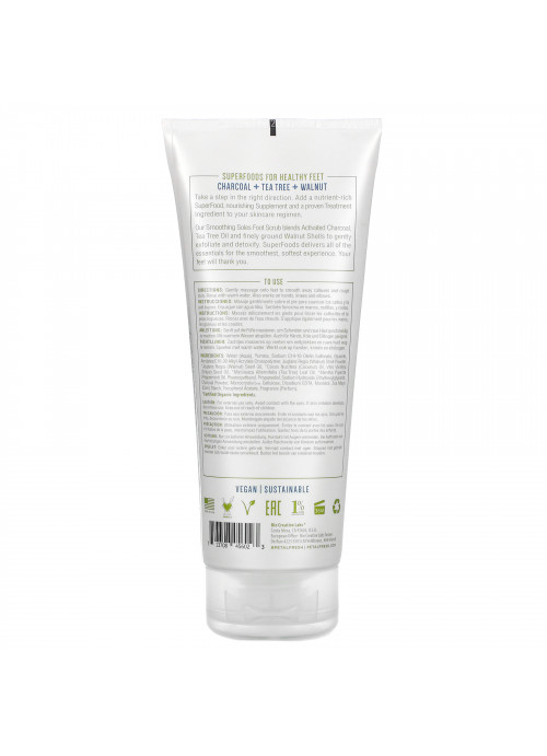 Petal Fresh, Smoothing Soles Foot Scrub, Charcoal, Tea Tree, Walnut, 7 fl oz (200 ml)