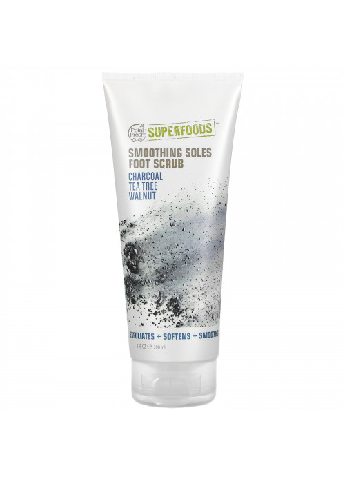 Petal Fresh, Smoothing Soles Foot Scrub, Charcoal, Tea Tree, Walnut, 7 fl oz (200 ml)