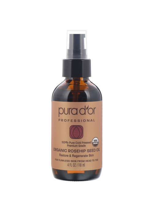 Pura D'or, Professional, Organic Rosehip Seed Oil, 4 fl oz (118 ml)