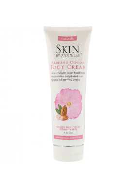 Skin By Ann Webb, Body Cream, Almond Cocoa, 8 fl oz