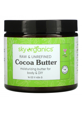 Sky Organics, Raw & Unrefined Cocoa Butter, 16 oz (454 g)