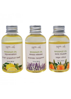Smith & Vandiver, Spa...ah, Massage Oils Sampler, 3 Piece Set, 2 fl oz (60 ml) Each