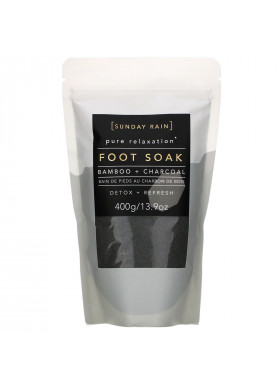 Sunday Rain, Pure Relaxation, Foot Soak, Bamboo + Charcoal, 13.9 oz (400 g)