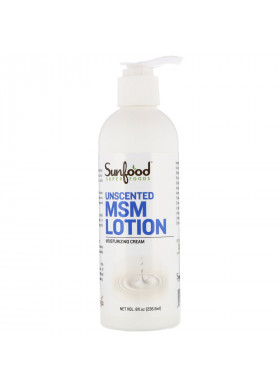 Sunfood, MSM Lotion, Unscented Moisturizing Cream, 8 fl oz (236.6 ml)