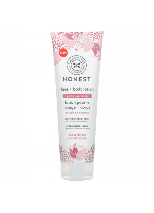 The Honest Company, Gently Nourishing Face + Body Lotion, Sweet Almond, 8.5 fl oz (250 ml)