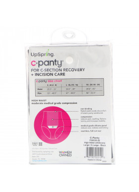 UpSpring, C-Panty, For C-Section Recovery, Black, Size L/XL