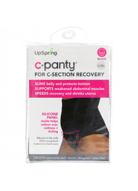 UpSpring, C-Panty, For C-Section Recovery, Black, Size L/XL