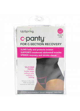 UpSpring, C-Panty, For C-Section Recovery, Black, Size S/M