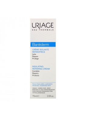Uriage, Bariederm, Insulating Repairing Cream, Fragrance-Free, 2.5 fl oz (75 ml)